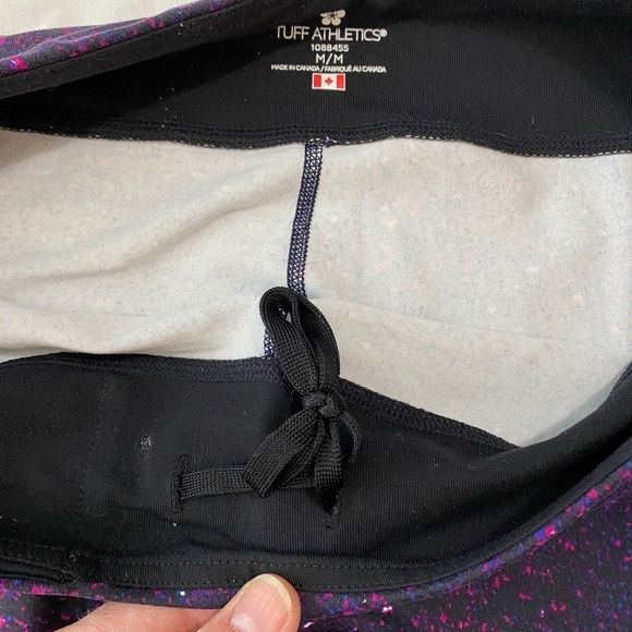 Tuff Athletics Women's Purple / Pink Splatter Pattern Yoga Capri Legging Pants M - Picture 6 of 12